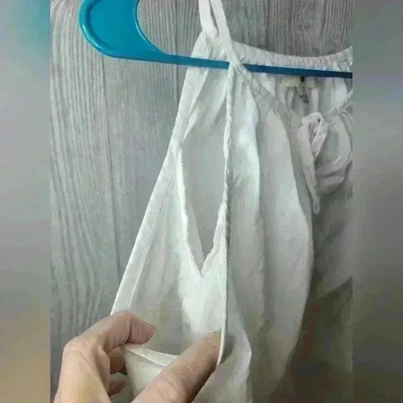 Iky& Me cold shoulder blouse. Size small. White. Cotton/Spandex blend. - Picture 3 of 5